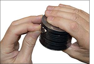 Shrink wrap is perforated for easy removal.