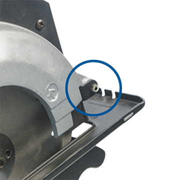 SPIROL® Coiled Spring Pin for use as a hinge pin in a circular saw blade guard application