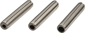 Choose the Proper Diameter and Duty: Start with the force to which the pin will be subjected. Then evaluate the material of the host to determine the duty of the Coiled Pin. The pin diameter to transmit this force in the proper duty can then be determined from the shear strength tables.