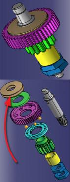 Two Disc Springs stacked in series in the mechanical clutch assembly