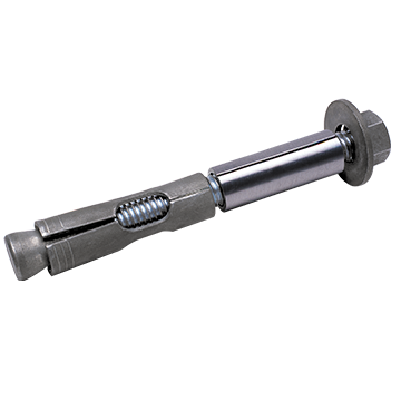 EXPANSION BOLT - A butted seam Spacer is used to vary the distance between the expansion sleeve and the bolt head.